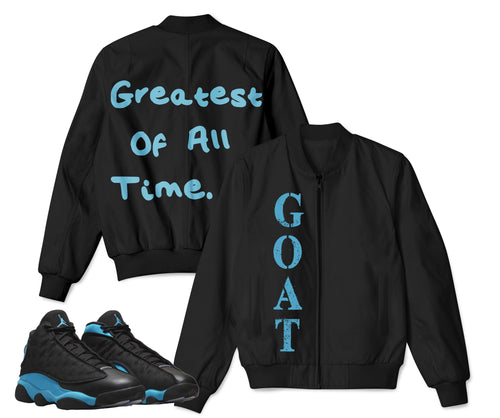 Greatest Of All Time (GOAT) | Retro Air Jordan 13 Black University Blue Jacket