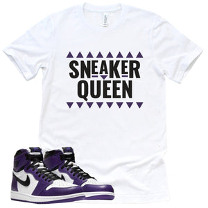 Sneaker Queen Shirt | Court Purple 1s Sneaker Match Tee