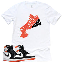 Load image into Gallery viewer, Dripping Sneakerhead Shirt | Retro Air Jordan 1 Electro Orange Sneaker Match Tee