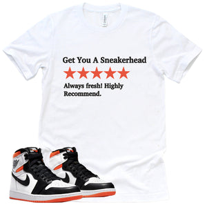 Get You A Sneakerhead Shirt | Retro Air Jordan 1 Electro Orange Sneaker Match Tee