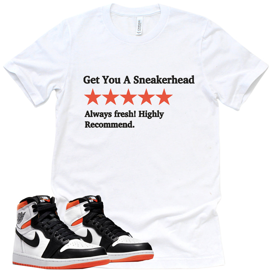 Get You A Sneakerhead Shirt | Retro Air Jordan 1 Electro Orange Sneaker Match Tee