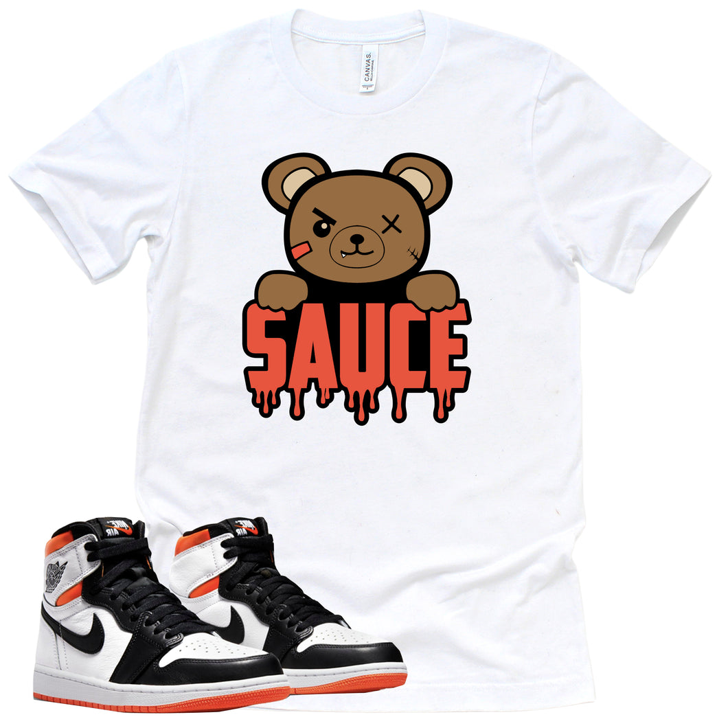 Sauce Shirt | Retro Air Jordan 1 Electro Orange Sneaker Match Tee