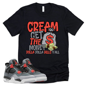 Cream Shirt | Retro Air Jordan 4 Infrared Sneaker Match Tee