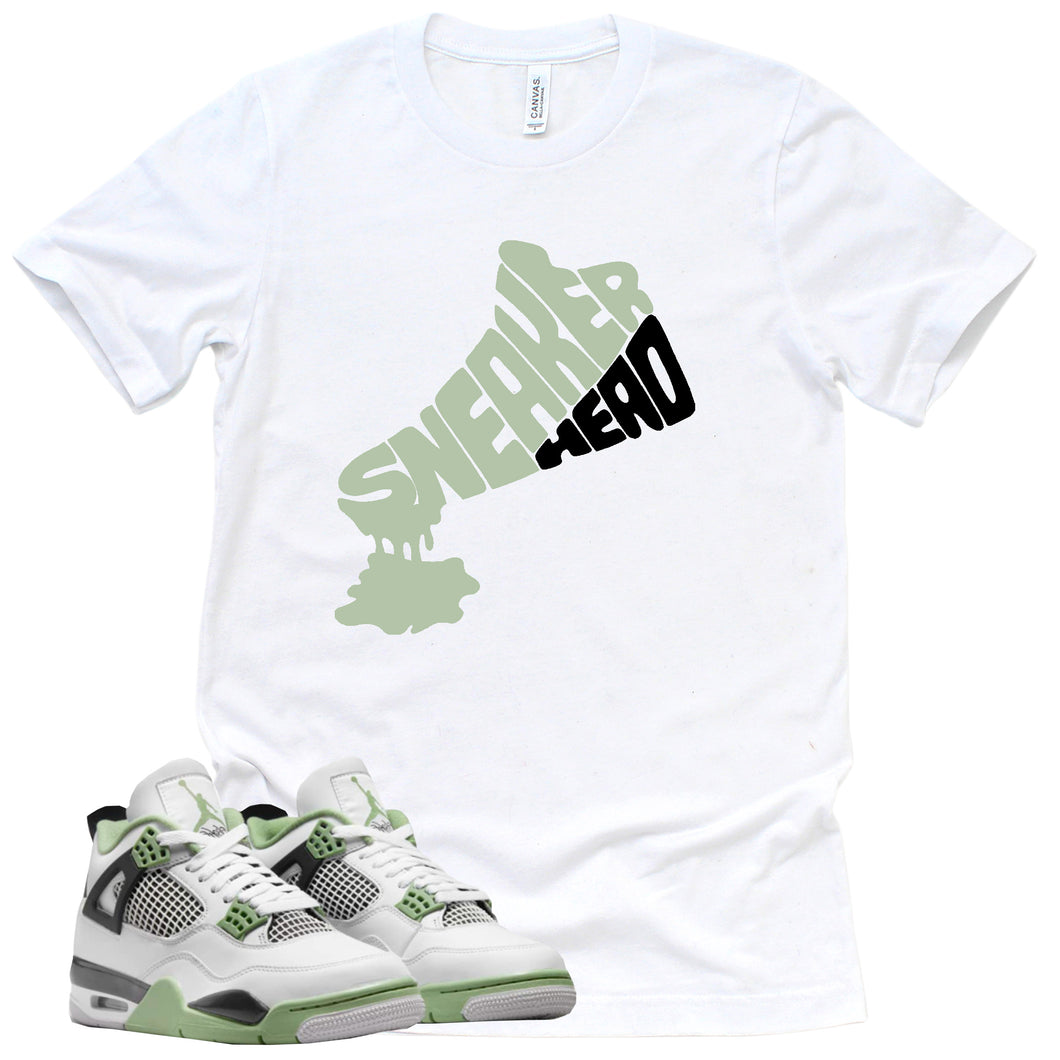 Dripping Sneakerhead Shirt | Retro Air Jordan 4 Oil Green Sneaker Match Tee