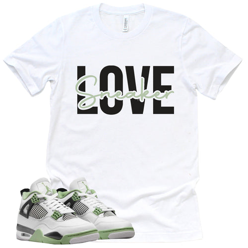 Sneaker Love Shirt | Retro Air Jordan 4 Oil Green Sneaker Match Tee