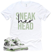 Load image into Gallery viewer, Sneak Her Head Shirt | Retro Air Jordan 4 Oil Green Sneaker Match Tee