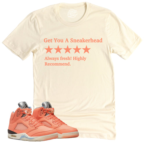 Get You A Sneakerhead Shirt | Retro Air Jordan 5 Crimson Bliss Sneaker Match Tee