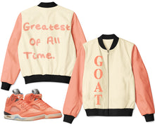 Load image into Gallery viewer, Greatest Of All Time (GOAT) | Retro Air Jordan 5 Crimson Bliss Jacket