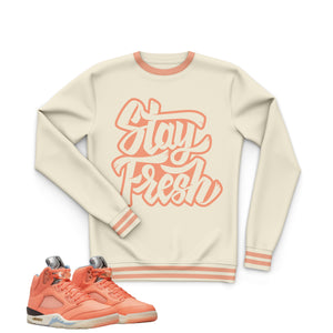 Stay Fresh | Retro Air Jordan 5 Crimson Bliss Sneaker Match Sweatshirt