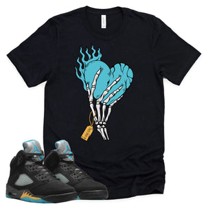 Cost Your Soul Shirt | Retro Air Jordan 5 Aqua Sneaker Match Tee