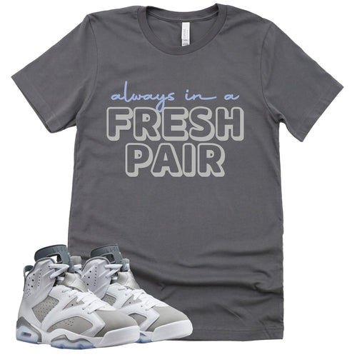 Always In A Fresh Pair Shirt | Retro Air Jordan 6 Cool Grey Sneaker Match Tee