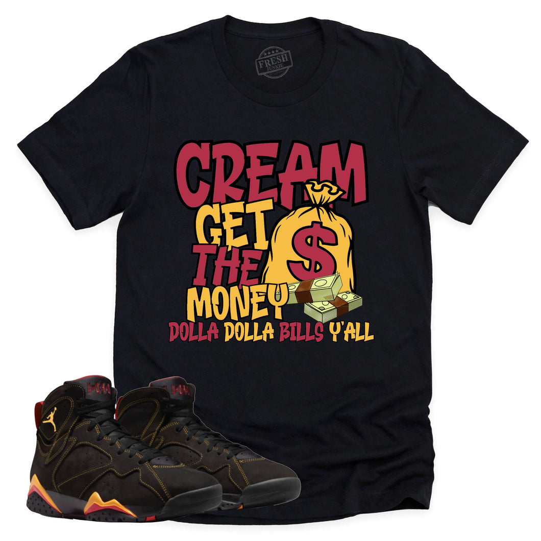 Cream Shirt | Retro Air Jordan 7 Citrus Sneaker Match Tee