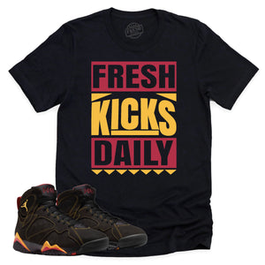 Fresh Kicks Daily Shirt | Retro Air Jordan 7 Citrus Sneaker Match Tee