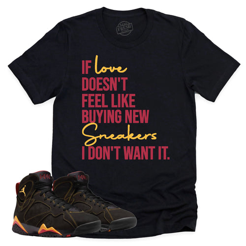 If Love Shirt | Retro Air Jordan 7 Citrus Sneaker Match Tee