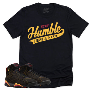 Stay Humble Shirt | Retro Air Jordan 7 Citrus Sneaker Match Tee