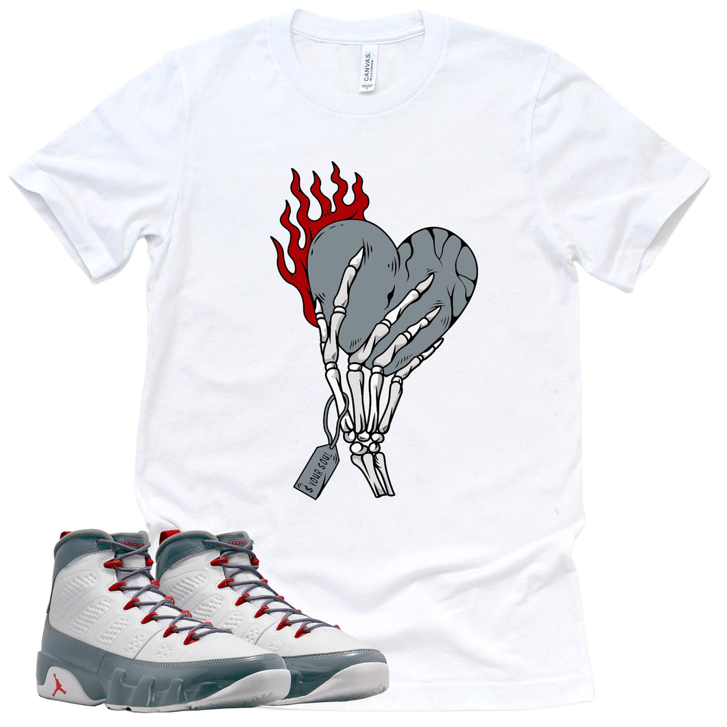 Cost Your Soul Shirt | Retro Air Jordan 9 Fire Red Sneaker Match Tee