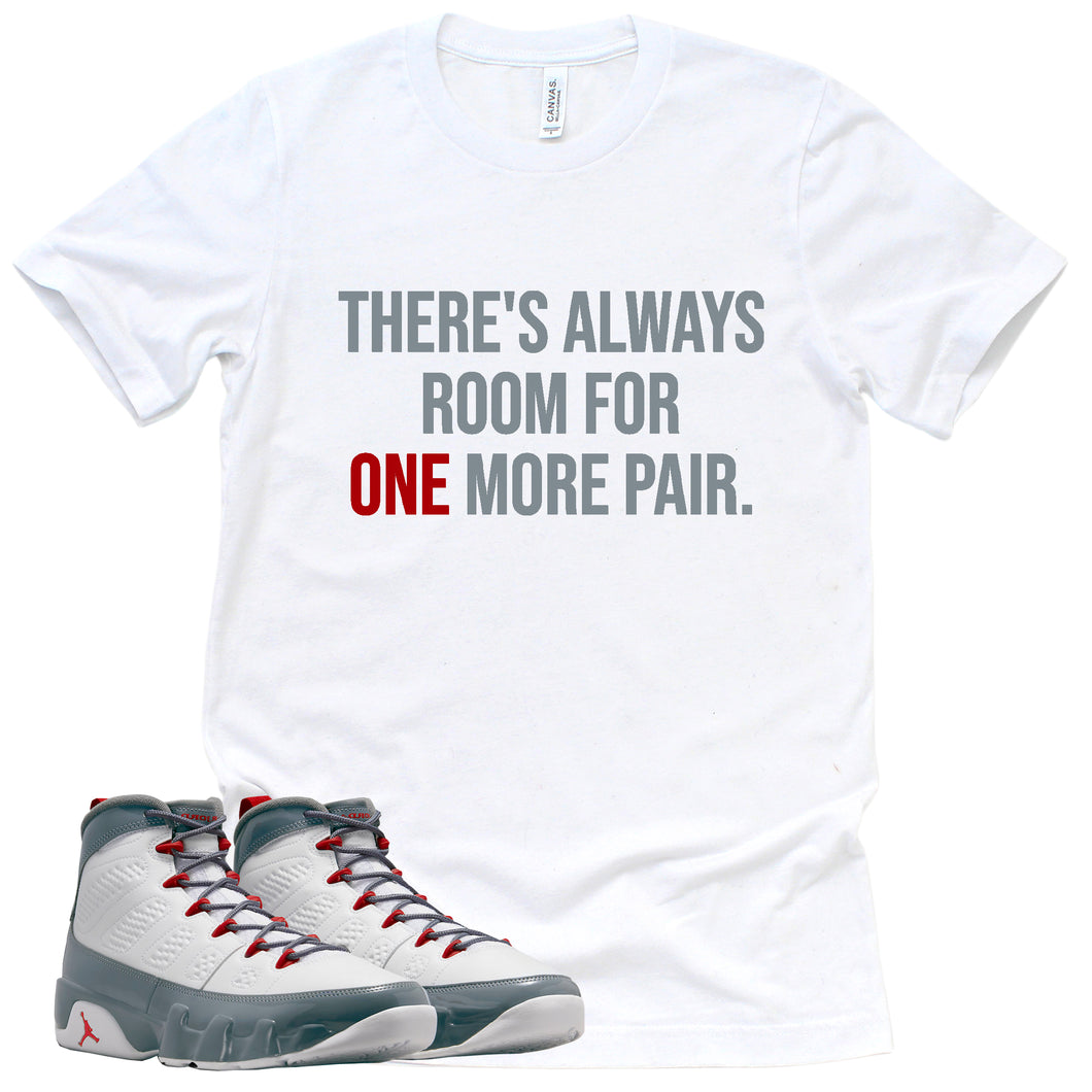 One More Pair Shirt | Retro Air Jordan 9 Fire Red Sneaker Match Tee