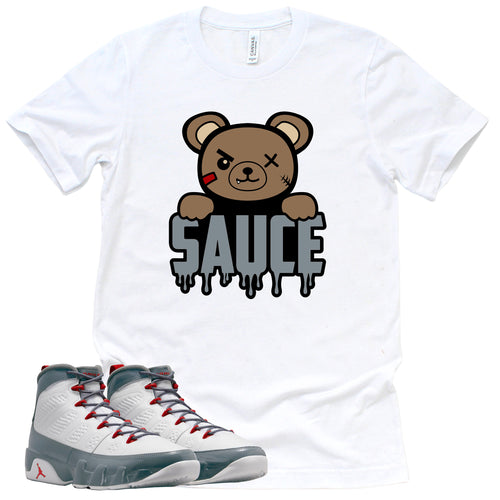 Sauce Shirt | Retro Air Jordan 9 Fire Red Sneaker Match Tee