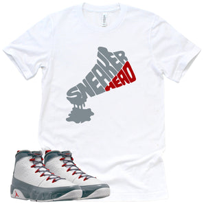 Dripping Sneakerhead Shirt | Retro Air Jordan 9 Fire Red Sneaker Match Tee