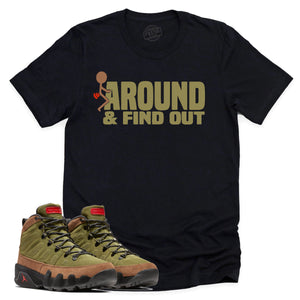 Find Out Shirt | Retro Air Jordan 9 NRG Beef And Broccoli Sneaker Match Tee