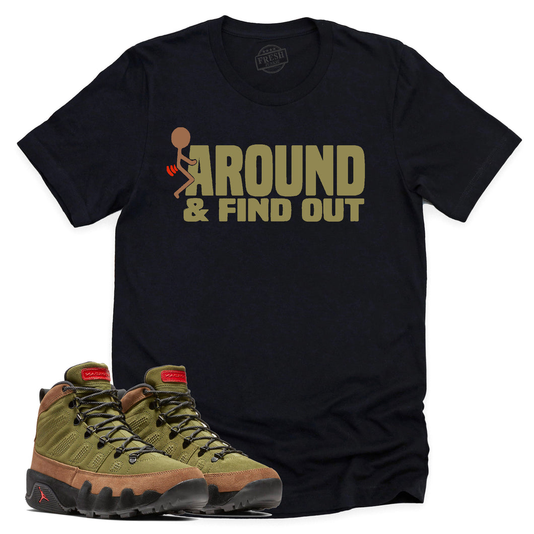 Find Out Shirt | Retro Air Jordan 9 NRG Beef And Broccoli Sneaker Match Tee