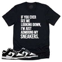 Load image into Gallery viewer, Admiring My Sneakers Shirt | Retro Dunk Low Panda Sneaker Match Tee