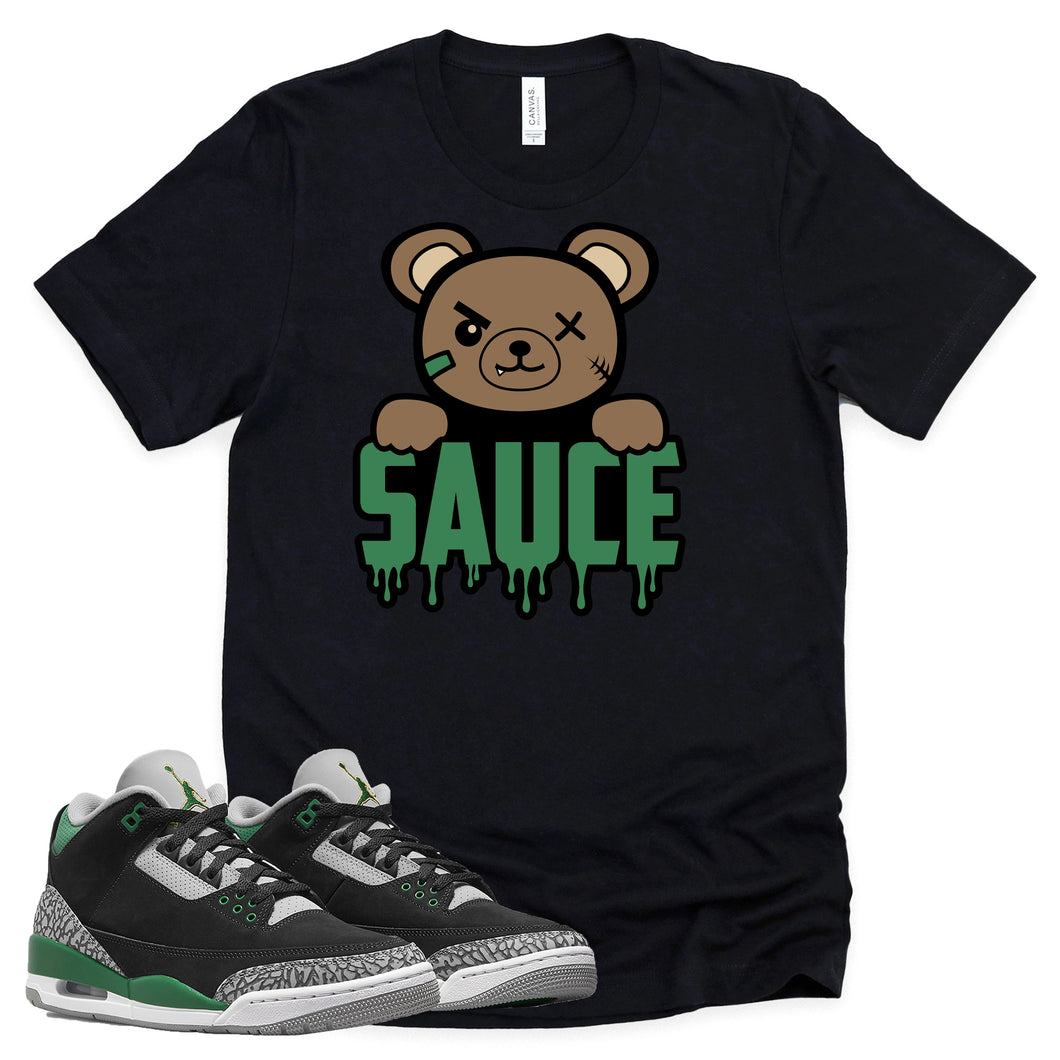 Sauce Shirt | Retro Air Jordan 3 Pine Green Sneaker Match Tee