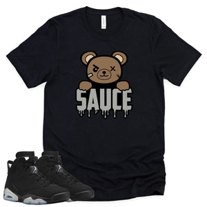 Sauce Shirt | Retro Air Jordan 6 Metallic Silver Sneaker Match Tee