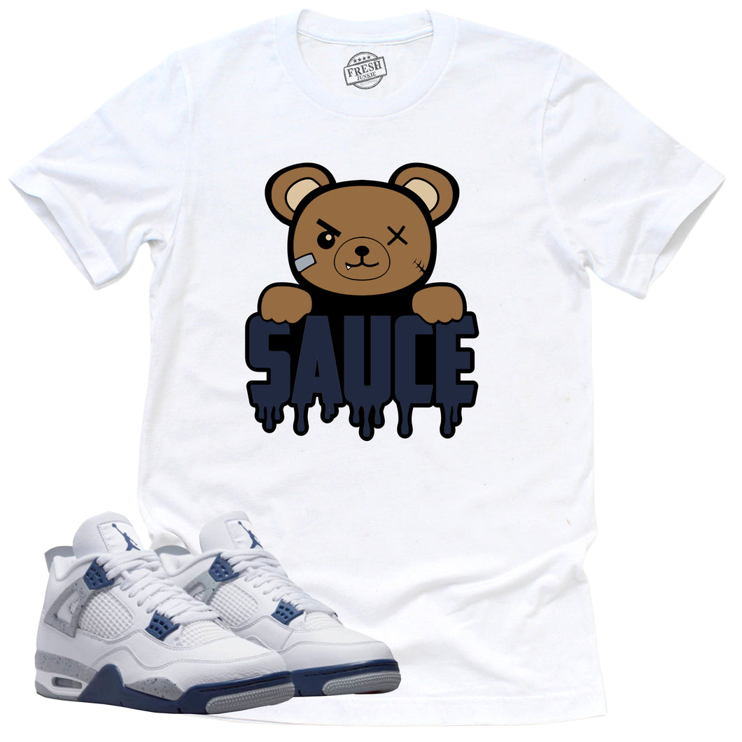 Sauce Shirt | Retro Air Jordan 4 Midnight Navy Sneaker Match Tee