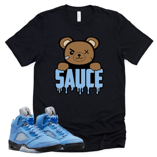 Sauce Shirt | Retro Air Jordan 5 University Blue Sneaker Match Tee