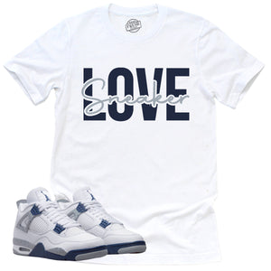 Sneaker Love Shirt | Retro Air Jordan 4 Midnight Navy Sneaker Match Tee